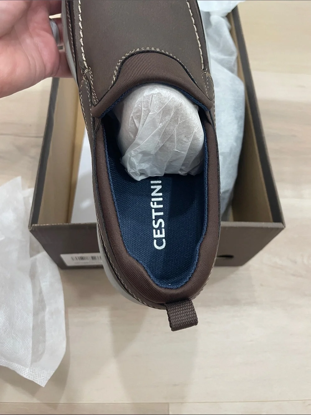 NWT Cestfini Brown Casual Slip-On Loafers